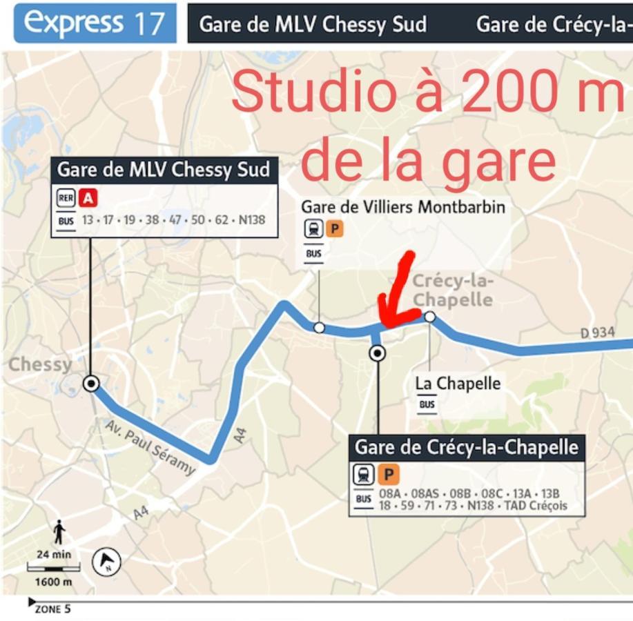 Appartement Studio O Fil De L'O A 12 Kilometres De Disneyland Paris Crecy-la-Chapelle Eksteriør billede