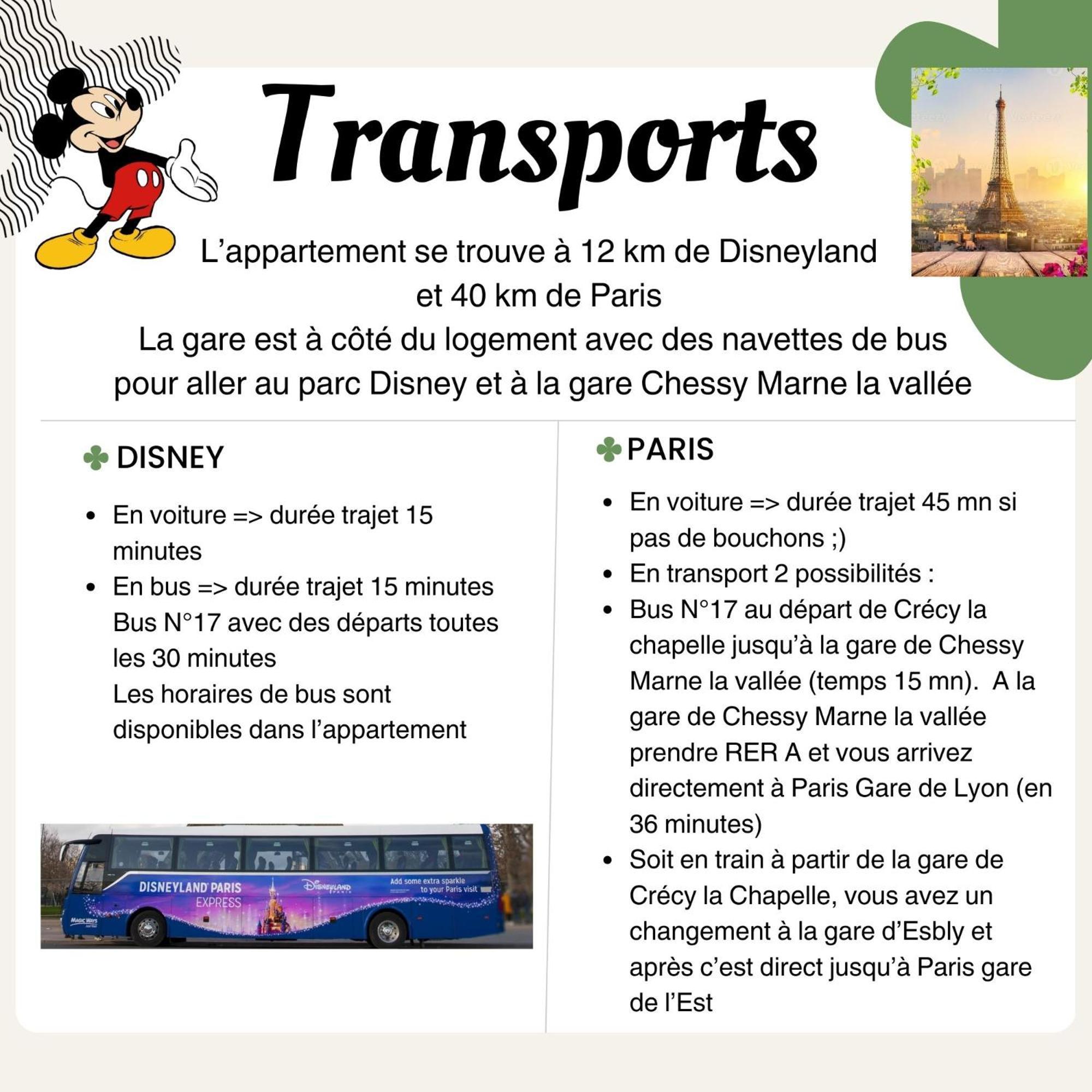 Appartement Studio O Fil De L'O A 12 Kilometres De Disneyland Paris Crecy-la-Chapelle Eksteriør billede